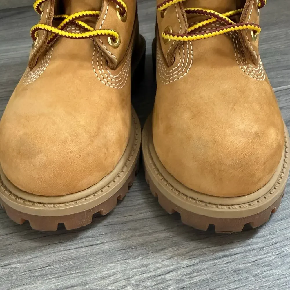 Timberland Leather Work Boots 8 Toddler Side Zip A7339 Mini Me Farm Outdoor